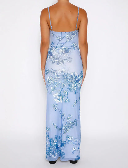 Women's Floral Lace Maxi Dress