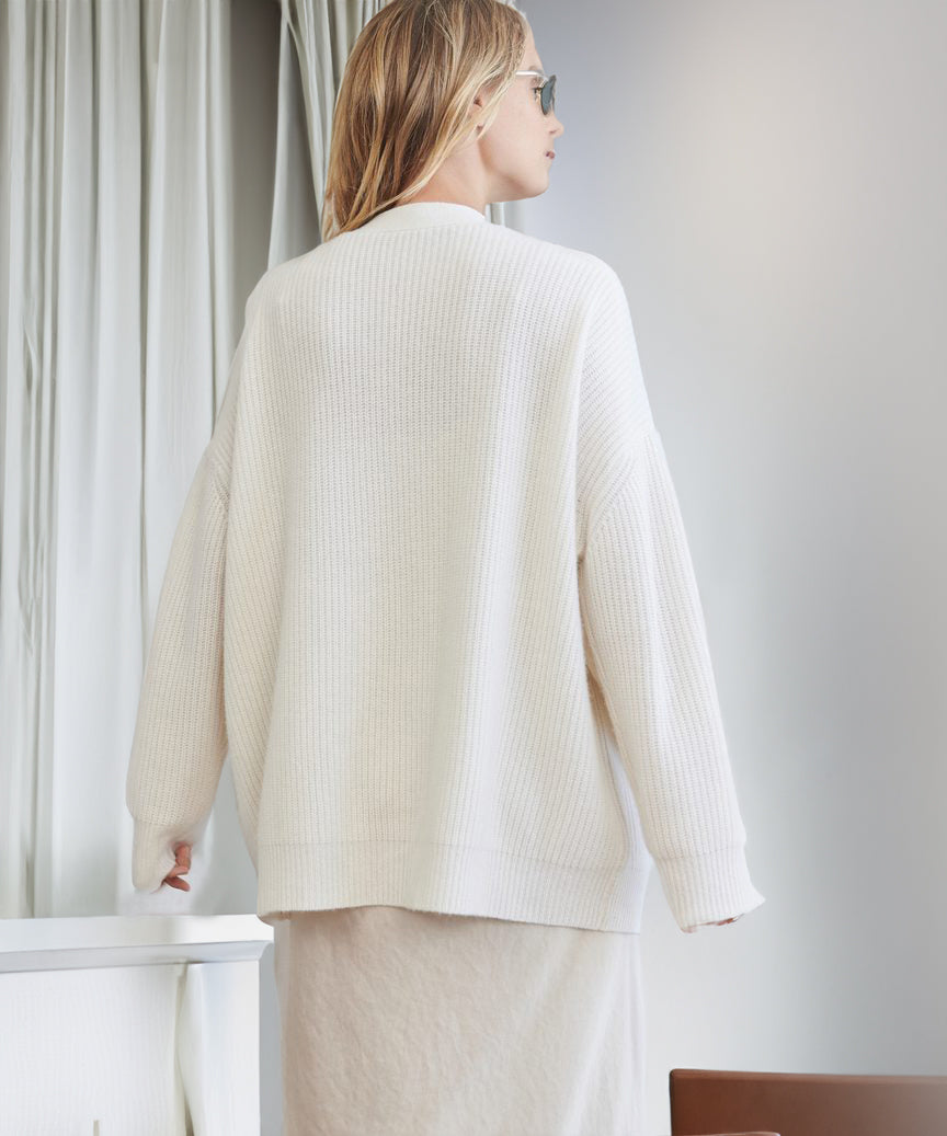 Women's Oversized Cardigan Ribbed Knit Comfortable