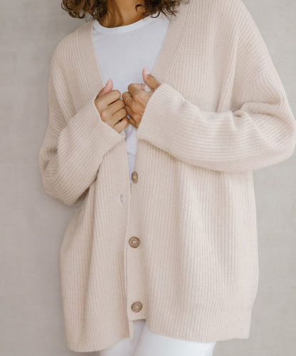 Women's Oversized Cardigan Ribbed Knit Comfortable