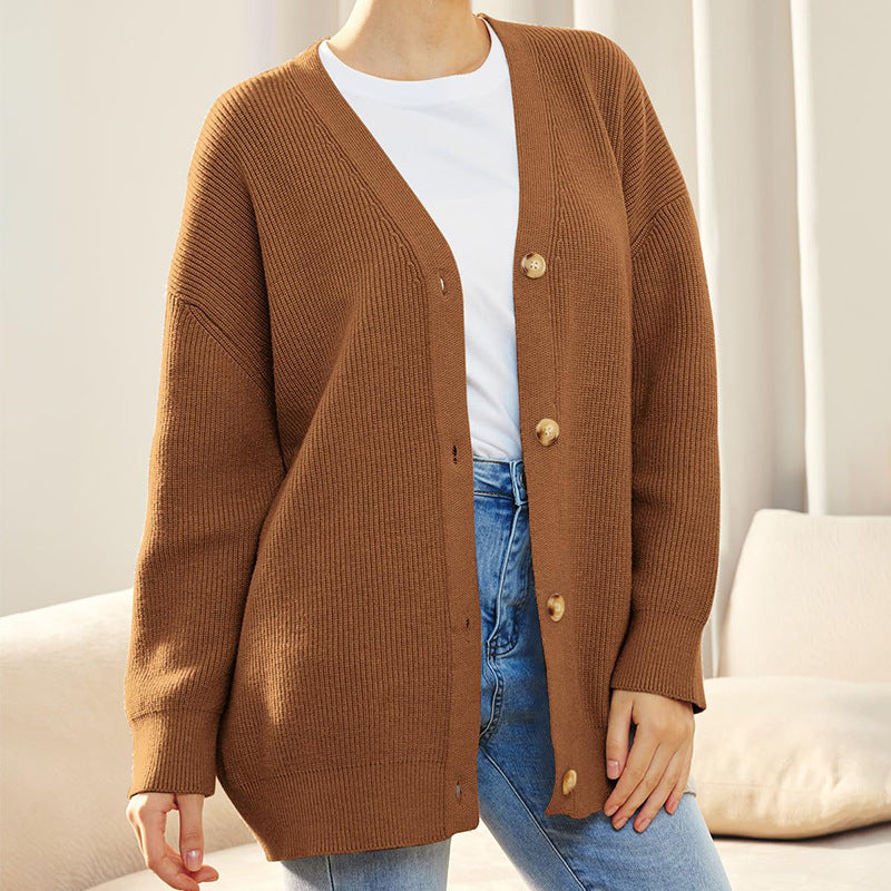 Women's Oversized Cardigan Ribbed Knit Comfortable