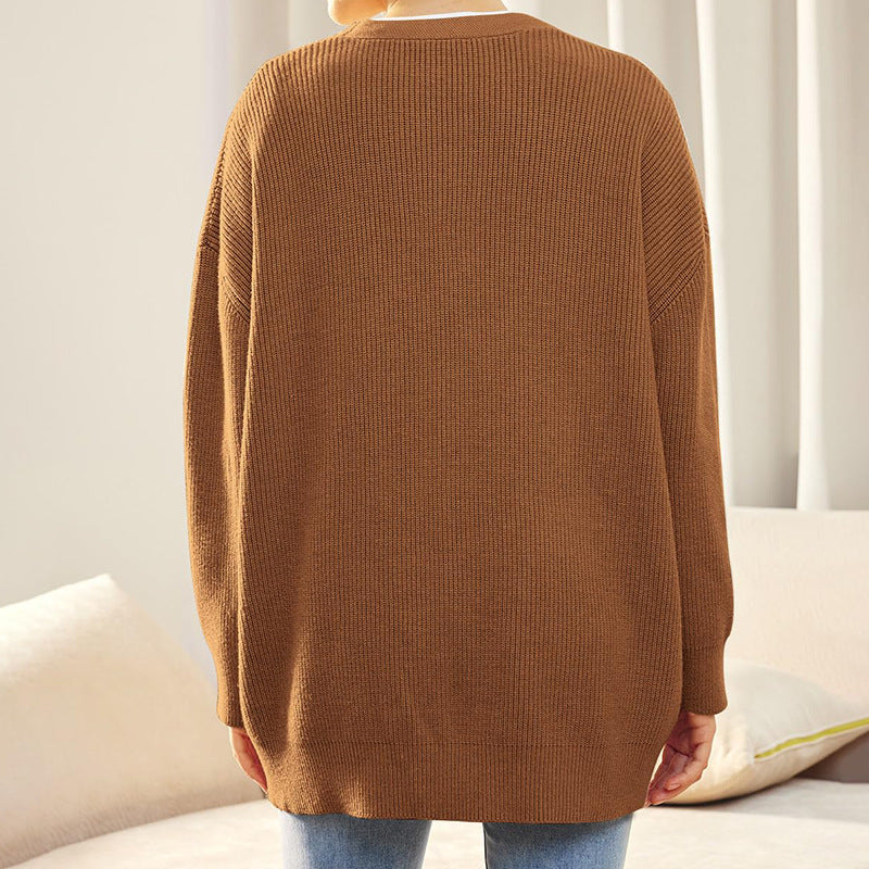Women's Oversized Cardigan Ribbed Knit Comfortable