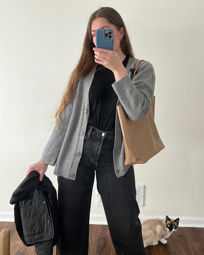 Women's Oversized Cardigan Ribbed Knit Comfortable