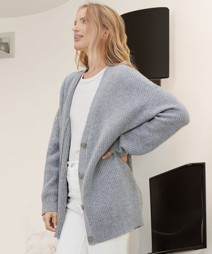 Women's Oversized Cardigan Ribbed Knit Comfortable