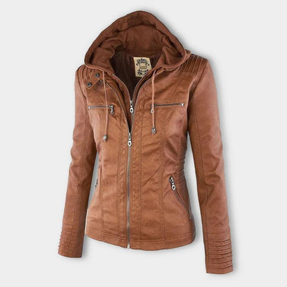 Women's Classic Leather Moto Jacket
