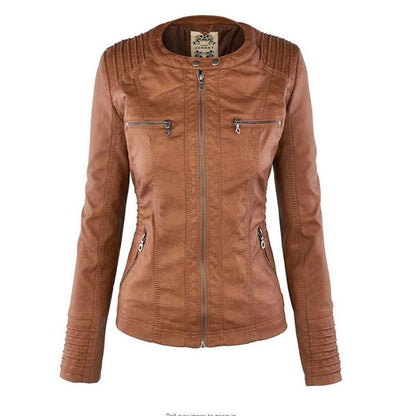 Women's Classic Leather Moto Jacket