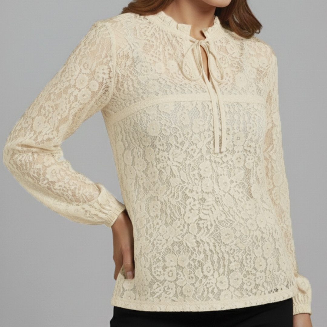 Delicate Floral Transparent Top - VibreMode