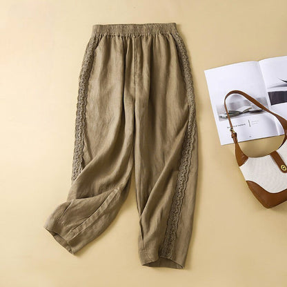 Comfortable Linen Cotton Trousers - VibreMode