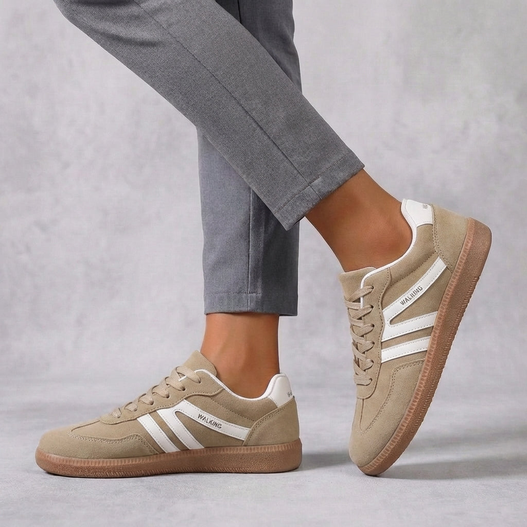 Men's Low- Lace-Up Sneakers Striped Detail