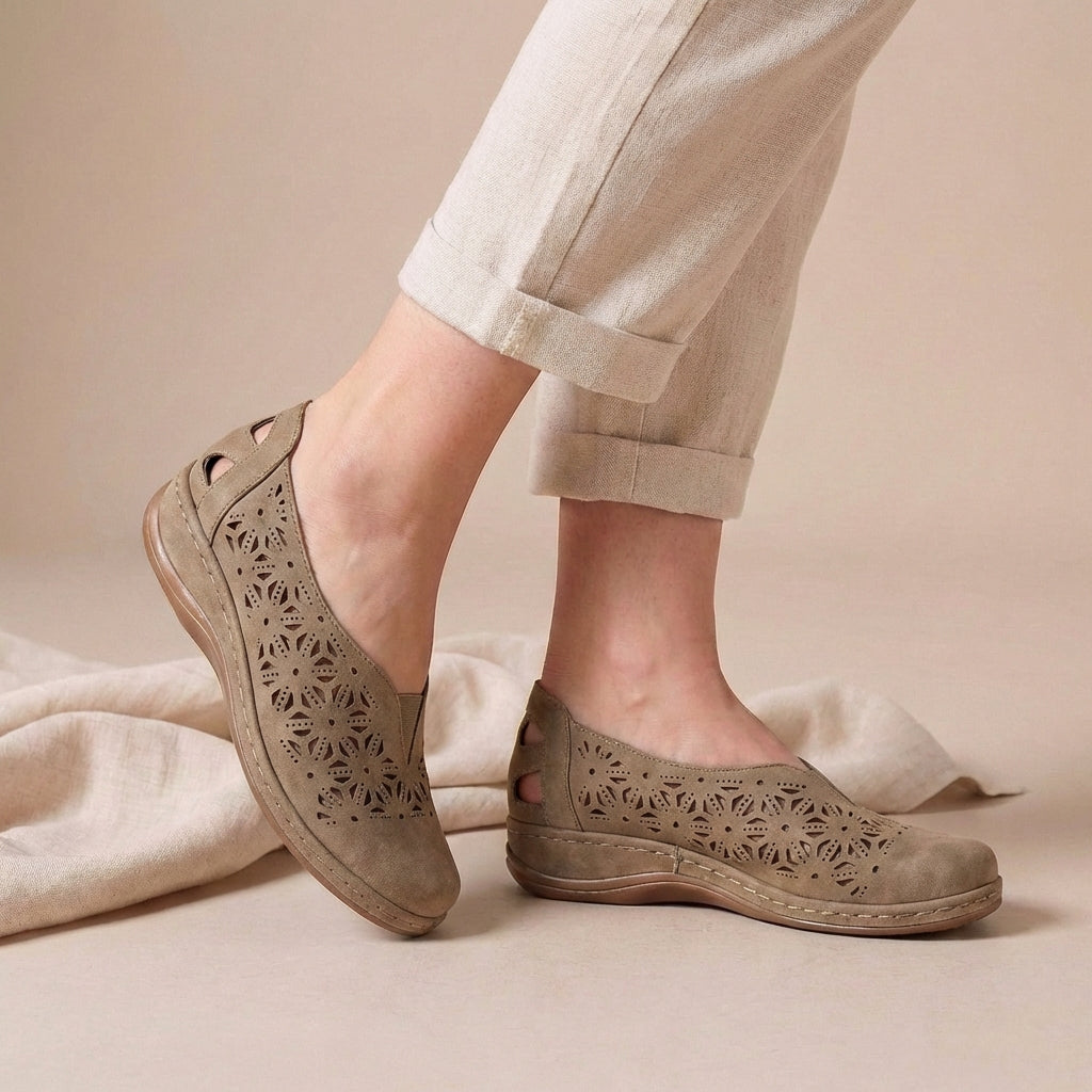 Women's Comfort Flats Breathable Cutout Design