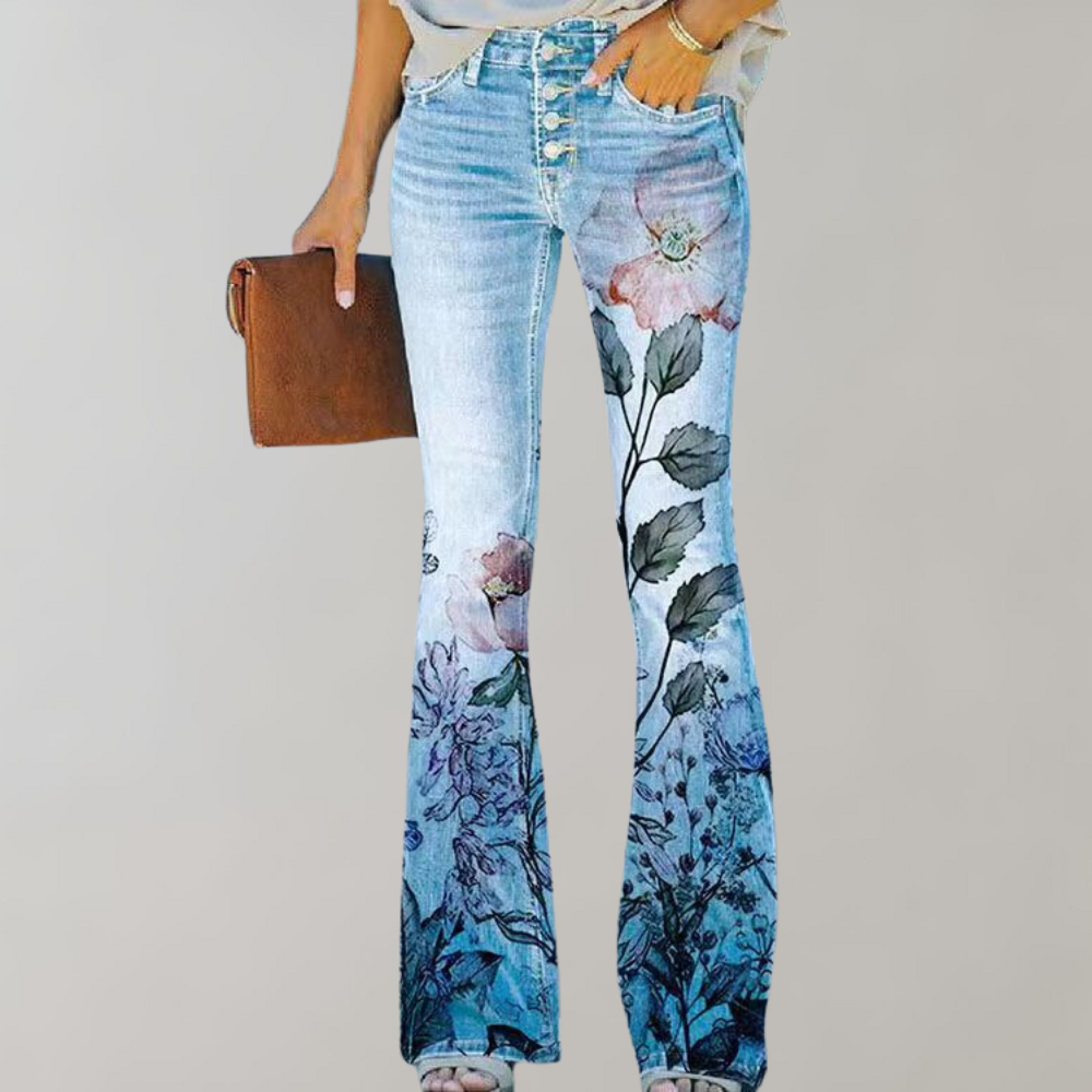 Women's Flare Denim Jeans Pants
