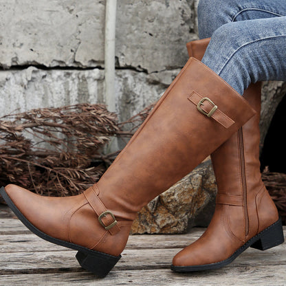 Women's Knee-High Riding Boots Comfortable - VibreMode