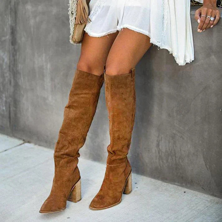 Elegant High Heel Knee Boots