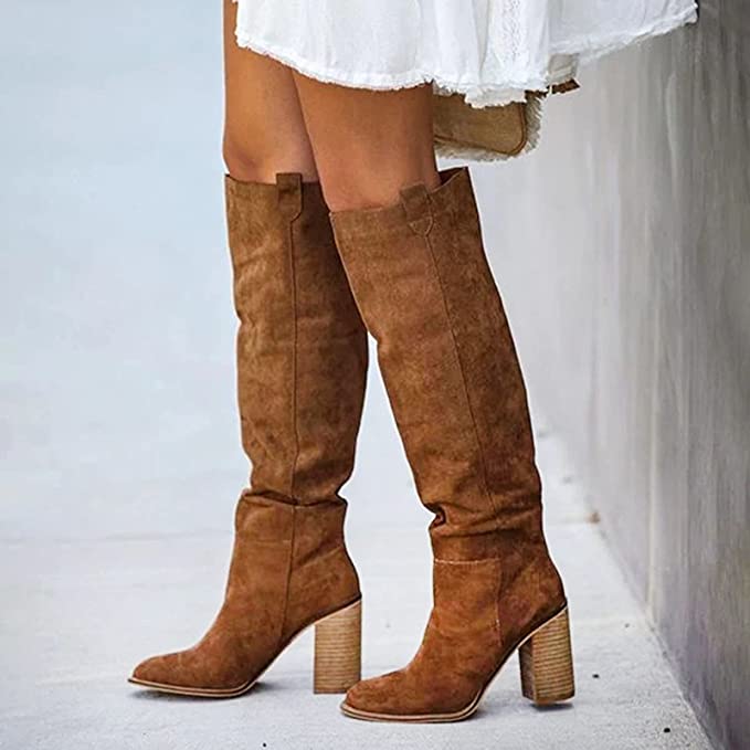 Elegant High Heel Knee Boots