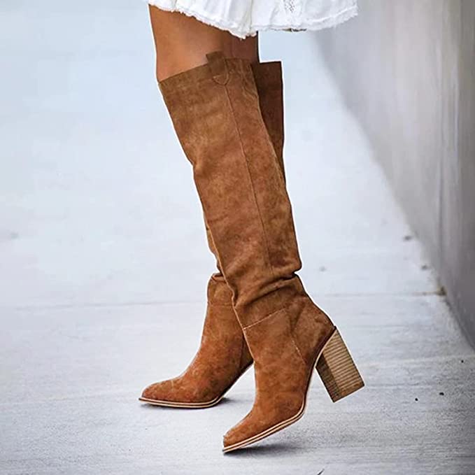 Elegant High Heel Knee Boots