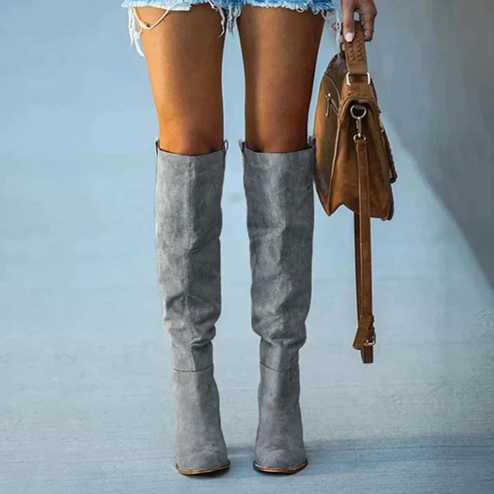 Elegant High Heel Knee Boots