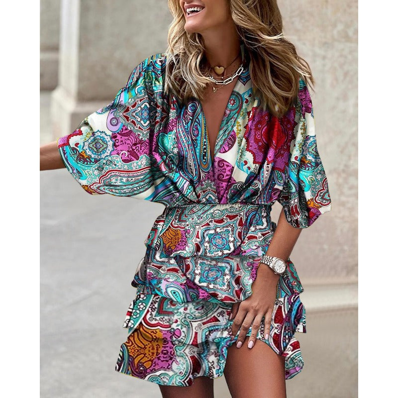 Chic Floral Wrap Dress