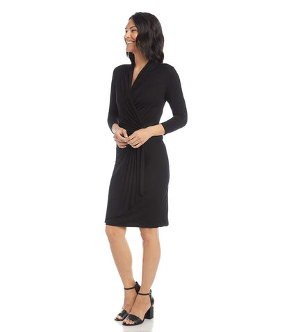 Elegant Ladies' 3/4 Sleeve Wrap Dress