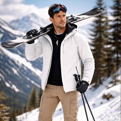Waterproof Softshell Rain Jacket Windproof Hooded Outdoor Hiking Coat