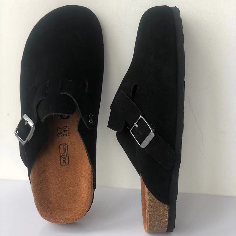 Unisex Leather Boston Sandal