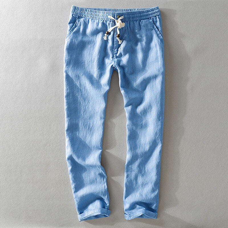 Relaxed Fit Lightweight Linen Pants