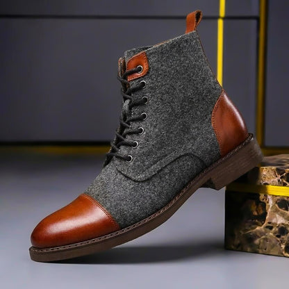 Luxury Sheepskin Leather Ankle Boots - VibreMode