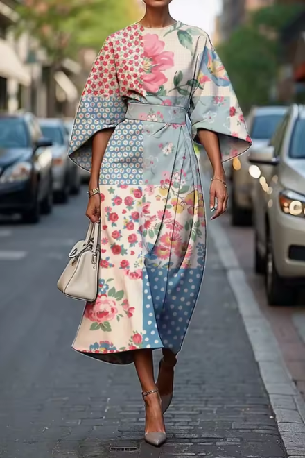Pretty Waist Midi Summer Dress