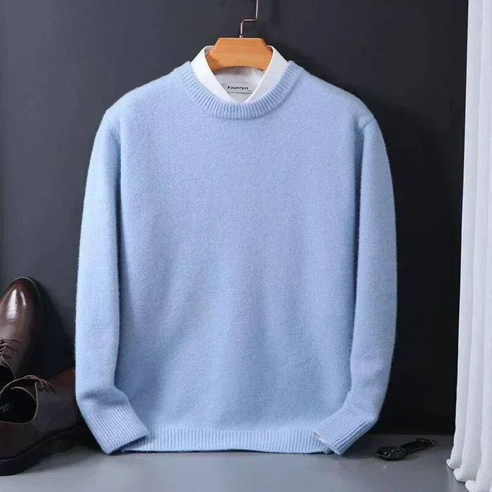 Women's Loose Fit Wool Sweater Relaxed Warm Beige