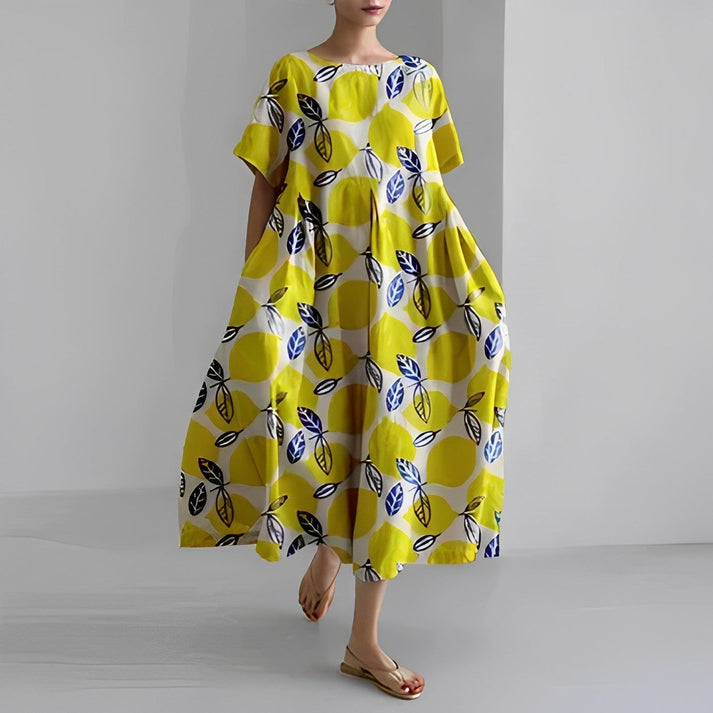 Casual Floral Midi Dress for Women