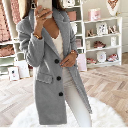 Women's Double Breasted Coat Button Front