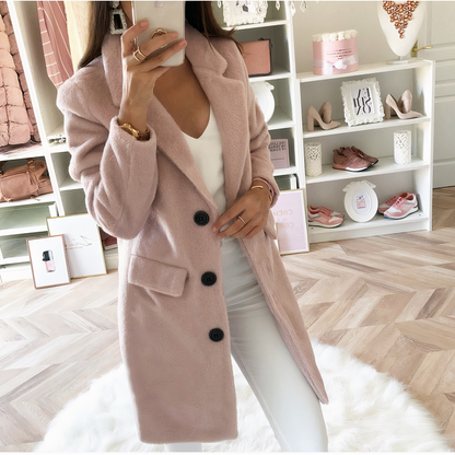 Women's Double Breasted Coat Button Front - VibreMode