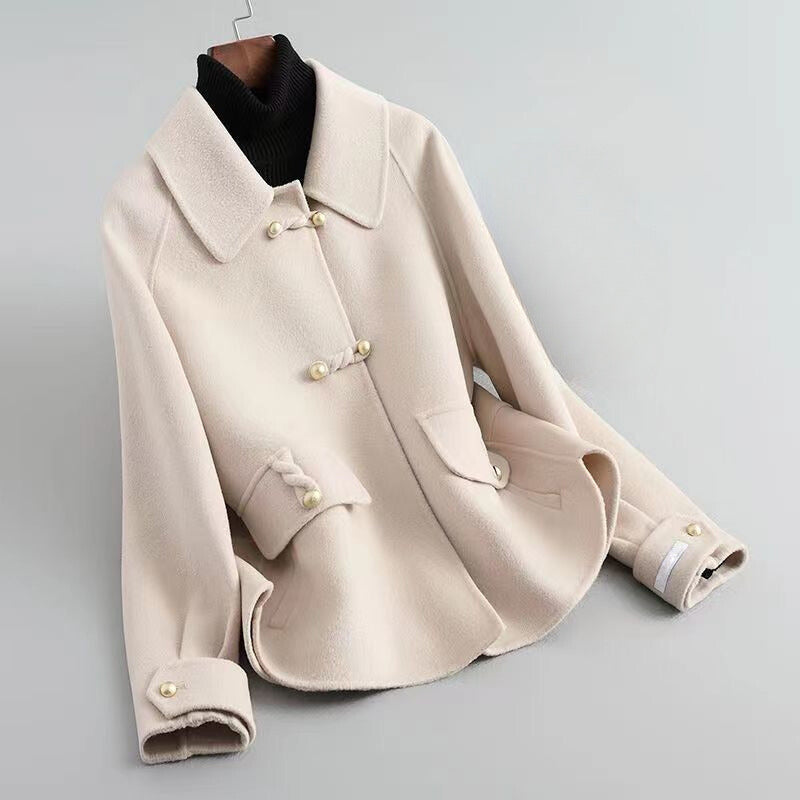 Sofia Amoretti's L'Arte della Perla Elegant Knit Coat with Pearl Buttons