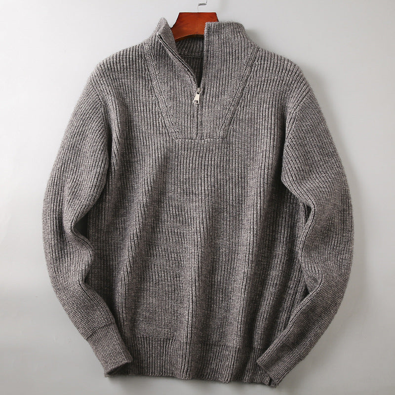 Textured Crew Neck Pullover Sweater