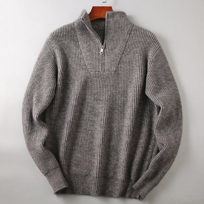 Textured Crew Neck Pullover Sweater
