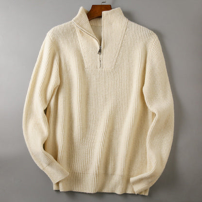 Textured Crew Neck Pullover Sweater