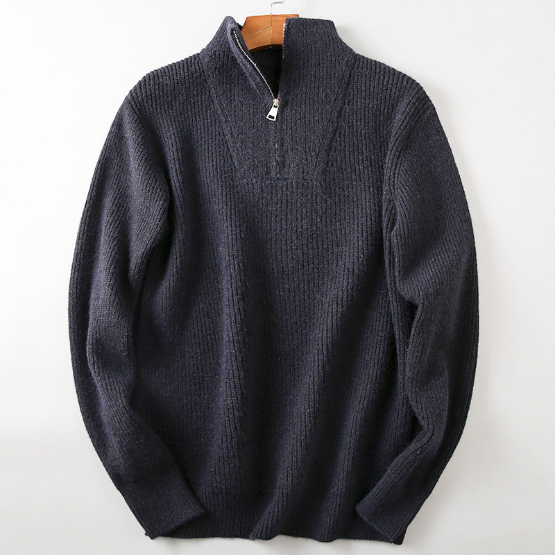 Textured Crew Neck Pullover Sweater