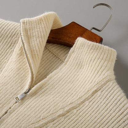Textured Crew Neck Pullover Sweater