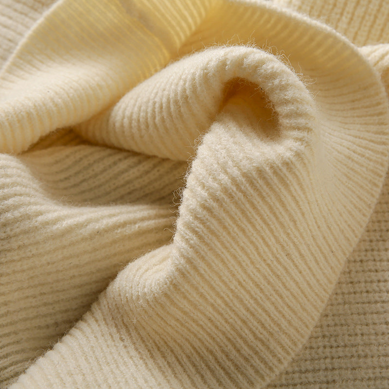 Textured Crew Neck Pullover Sweater