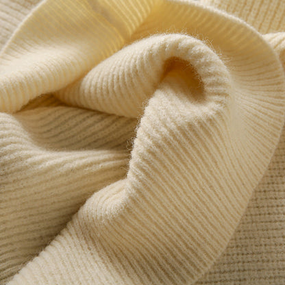 Textured Crew Neck Pullover Sweater