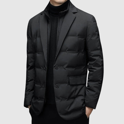 Men's Quilted Jacket Button Front Design