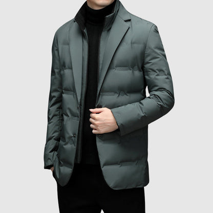 Men's Quilted Jacket Button Front Design