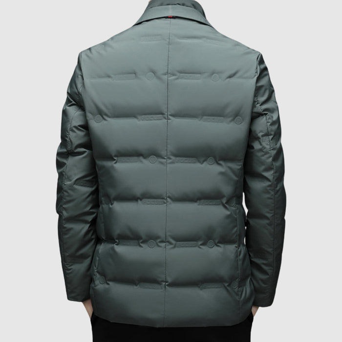 Men's Quilted Jacket Button Front Design