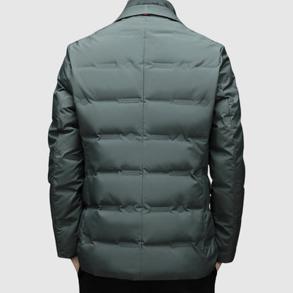 Men's Quilted Jacket Button Front Design