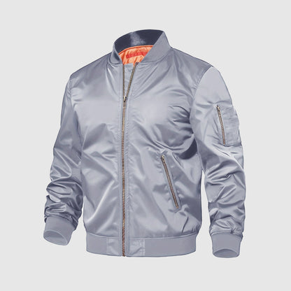 Alessandro Veneti Men's Aviator Leather Jacket
