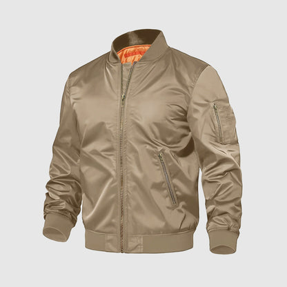 Alessandro Veneti Men's Aviator Leather Jacket