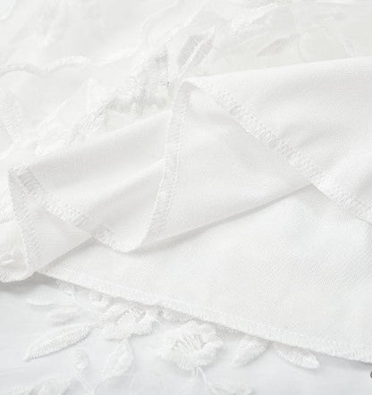 Women's White V-Neck Backless Mini Dress