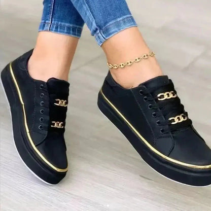 Women's Low- Lace-Up Sneakers Comfortable Casual - VibreMode