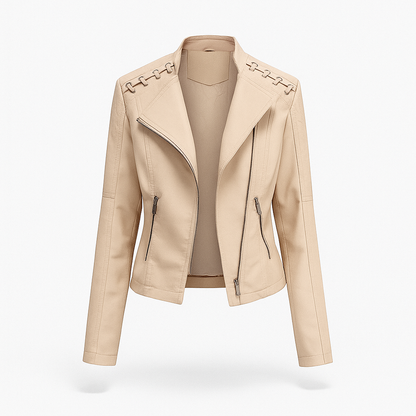 Lea Womens Lambskin Autumn Jacket - VibreMode
