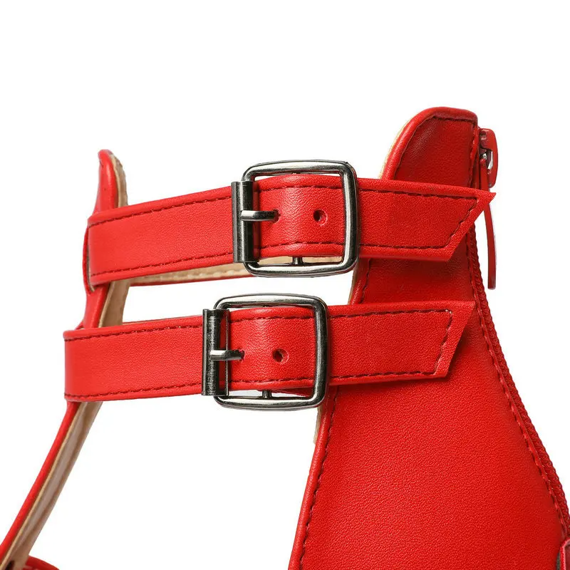 Comfortable Wide Fit Leather Flat Sandals for Women