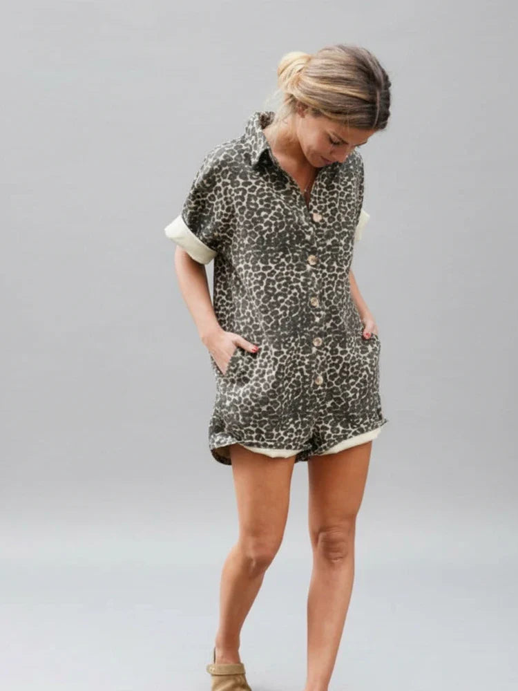 Women's Leopard Print Jumpsuit
