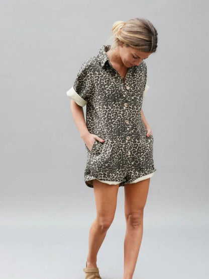 Women's Leopard Print Jumpsuit